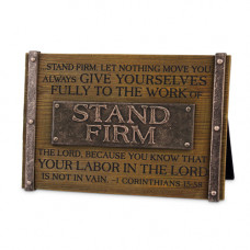 Stand Firm Resin Plaque