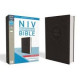 NIV Large Print Value Thinline - Charcoal / Black  leathersoft