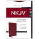 NKJV Giant Print Thinline Bible - Brown Leathersoft