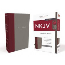 NKJV Thinline Bible - Red Letter Edition Burgundy/Gray Cloth Over Board (LWD)