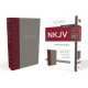 NKJV Thinline Bible - Red Letter Edition Burgundy/Gray Cloth Over Board (LWD)