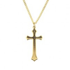 Cross Necklace - Gold 30mm on a chain