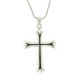 Cross Necklace - Silver 44mm on a chain