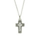 Cross Antiqued Silver Plated Necklace - 20mm on chain