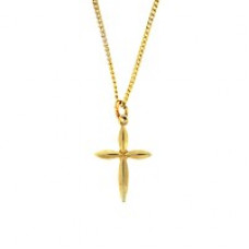 Cross Necklace - Gold 20mm on a chain