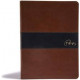 KJV Spurgeon Study Bible - Brown/Black Leathertouch (LWD)