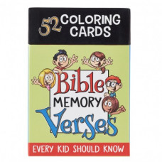 Bible Memory Verses Every Kid Should Know - 52 Colouring Cards - Christian Art