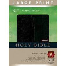 NLT Compact Large Print - Black Onyx  Leather Like