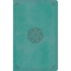 ESV Large Print Value Thinline Bible - Trutone Turquoise Emblem