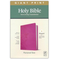 NLT Giant Print Personal Size Filament Enabled - Peony Pink Leatherlike