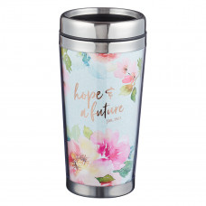 Travel Coffee Mug - Hope and a Future - Stainless Steel & Polymer