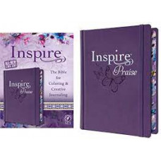 Inspire Praise NLT Bible - The Bible for Coloring & Creative Journaling - Purple HardCover