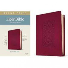 KJV Giant Print Personal Size Filament Enabled Bible - Diamond Frame Cranberry Leatherlike