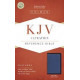 KJV Ultrathin Reference Bible - Cobalt Blue Leather Touch (LWD)