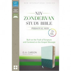 NIV Zondervan Study Bible - Personal Size - Sea Glass Caribbean Blue Italian Duo-tone (LWD)