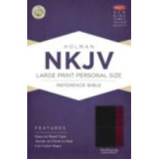 NKJV Large Print Personal Size Reference Bible - Black/Burgundy