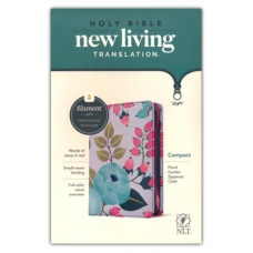 NLT Compact Bible Filament Enabled Edition - Zippered Cloth Floral Garden