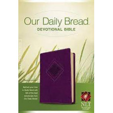 Our Daily Bread Devotional Bible NLT - Eggplant Leatherlike