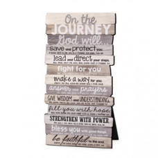 On The Journey - Wood Stacked Desk Top Plaque