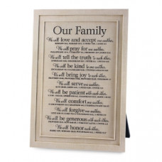 Our Family Plaque