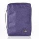 Bible Cover Poly-Canvas with Fish Applique in Purple - Large Size