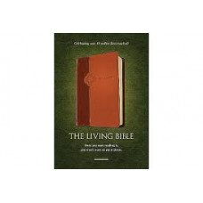 The Living Bible - Paraphrased - Kenneth n Taylor - Leatherlike Brown Tan